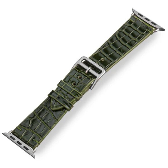 Genuine Alligator Watch Strap – Premium Exotic Skin - Avocado Color
